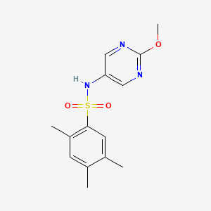 molecular formula C14H17N3O3S B2617260 N-(2-methoxypyrimidin-5-yl)-2,4,5-trimethylbenzenesulfonamide CAS No. 1787974-78-0