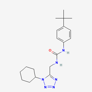 molecular formula C19H28N6O B2617268 1-(4-(tert-butyl)phenyl)-3-((1-cyclohexyl-1H-tetrazol-5-yl)methyl)urea CAS No. 920420-80-0