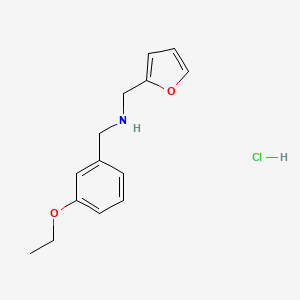 molecular formula C14H18ClNO2 B2617272 [(3-Ethoxyphenyl)methyl][(furan-2-yl)methyl]amine hydrochloride CAS No. 1158758-27-0