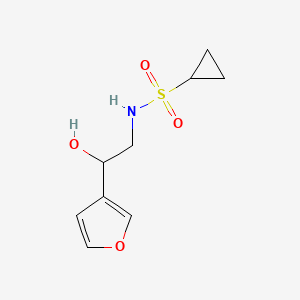 molecular formula C9H13NO4S B2617277 N-[2-(furan-3-yl)-2-hydroxyethyl]cyclopropanesulfonamide CAS No. 1396573-44-6