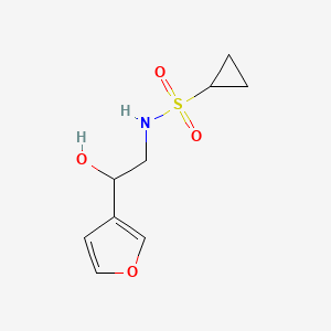 molecular formula C9H13NO4S B2617277 N-(2-(furan-3-yl)-2-hydroxyethyl)cyclopropanesulfonamide CAS No. 1396573-44-6