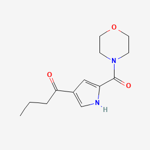 molecular formula C13H18N2O3 B2617281 1-[5-(morpholinocarbonyl)-1H-pyrrol-3-yl]-1-butanone CAS No. 478259-81-3