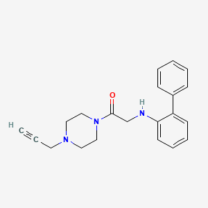 molecular formula C21H23N3O B2617282 2-({[1,1'-Biphenyl]-2-yl}amino)-1-[4-(prop-2-yn-1-yl)piperazin-1-yl]ethan-1-one CAS No. 1384634-59-6
