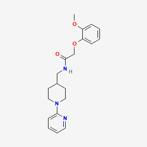 molecular formula C20H25N3O3 B2617297 2-(2-甲氧基苯氧基)-N-((1-(吡啶-2-基)哌啶-4-基)甲基)乙酰胺 CAS No. 1235090-76-2