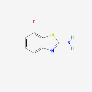molecular formula C8H7FN2S B2617298 2-Amino-7-fluoro-4-methylbenzothiazole CAS No. 1019115-53-7