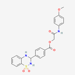 molecular formula C23H21N3O6S B2617310 [(4-methoxyphenyl)carbamoyl]methyl 4-(1,1-dioxo-3,4-dihydro-2H-1lambda6,2,4-benzothiadiazin-3-yl)benzoate CAS No. 1040665-03-9