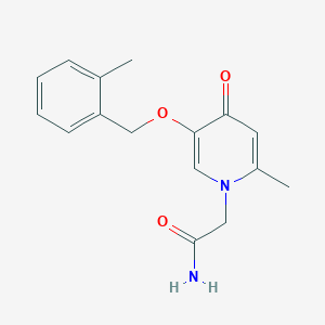 2-(2-methyl-5-((2-methylbenzyl)oxy)-4-oxopyridin-1(4H)-yl)acetamide
