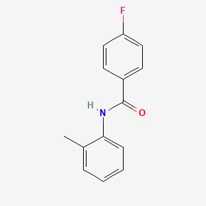 molecular formula C14H12FNO B2617320 4-fluoro-N-(2-methylphenyl)benzamide CAS No. 399-03-1