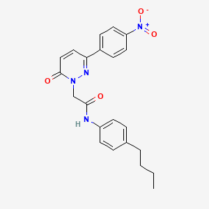 molecular formula C22H22N4O4 B2617322 N-(4-butylphenyl)-2-[3-(4-nitrophenyl)-6-oxopyridazin-1-yl]acetamide CAS No. 899990-68-2