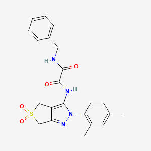 molecular formula C22H22N4O4S B2617325 N'-benzyl-N-[2-(2,4-dimethylphenyl)-5,5-dioxo-2H,4H,6H-5lambda6-thieno[3,4-c]pyrazol-3-yl]ethanediamide CAS No. 899995-00-7