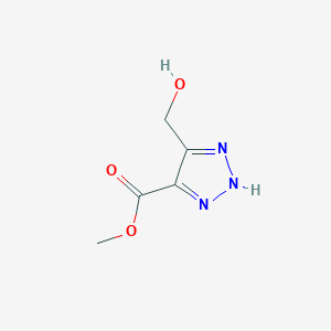 molecular formula C5H7N3O3 B2617342 methyl 4-(hydroxymethyl)-1H-1,2,3-triazole-5-carboxylate CAS No. 2092710-47-7
