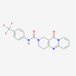 B2617362 11-oxo-N-(4-(trifluoromethyl)phenyl)-3,4-dihydro-1H-dipyrido[1,2-a:4',3'-d]pyrimidine-2(11H)-carboxamide CAS No. 2034530-79-3