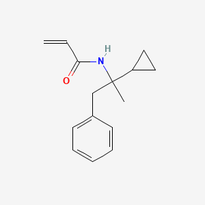 B2617364 N-(2-Cyclopropyl-1-phenylpropan-2-yl)prop-2-enamide CAS No. 2411263-66-4