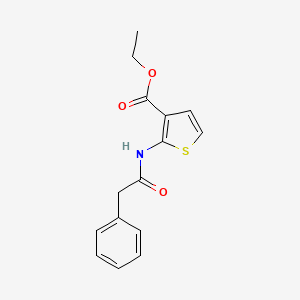 molecular formula C15H15NO3S B2617381 Ethyl 2-(2-phenylacetamido)thiophene-3-carboxylate CAS No. 864940-54-5