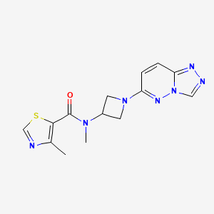 molecular formula C14H15N7OS B2617386 N,4-dimethyl-N-(1-{[1,2,4]triazolo[4,3-b]pyridazin-6-yl}azetidin-3-yl)-1,3-thiazole-5-carboxamide CAS No. 2197902-60-4