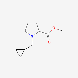 molecular formula C10H17NO2 B2617389 Methyl 1-(cyclopropylmethyl)pyrrolidine-2-carboxylate CAS No. 1492853-42-5