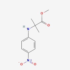 molecular formula C11H14N2O4 B2617414 Methyl 2-methyl-2-(4-nitroanilino)propanoate CAS No. 2248346-19-0