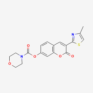 molecular formula C18H16N2O5S B2617432 3-(4-methyl-1,3-thiazol-2-yl)-2-oxo-2H-chromen-7-yl morpholine-4-carboxylate CAS No. 637746-81-7
