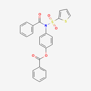 molecular formula C24H17NO5S2 B2617433 4-[Benzoyl(2-thienylsulfonyl)amino]phenyl benzoate CAS No. 494827-70-2