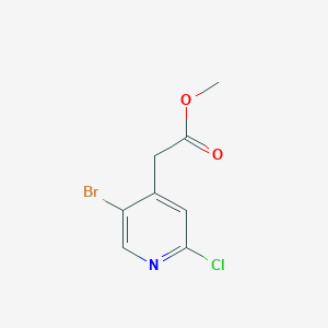molecular formula C8H7BrClNO2 B2617434 Methyl 2-(5-bromo-2-chloropyridin-4-yl)acetate CAS No. 1807013-19-9