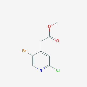 B2617434 Methyl 5-bromo-2-chloropyridine-4-acetate CAS No. 1807013-19-9