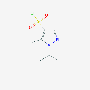 molecular formula C8H13ClN2O2S B2617442 1-(sec-Butyl)-5-methyl-1H-pyrazole-4-sulfonyl chloride CAS No. 1006454-09-6