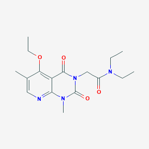 molecular formula C17H24N4O4 B2617446 2-(5-ethoxy-1,6-dimethyl-2,4-dioxo-1,2-dihydropyrido[2,3-d]pyrimidin-3(4H)-yl)-N,N-diethylacetamide CAS No. 941946-98-1
