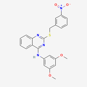 molecular formula C23H20N4O4S B2617462 N-(3,5-dimethoxyphenyl)-2-{[(3-nitrophenyl)methyl]sulfanyl}quinazolin-4-amine CAS No. 688356-30-1