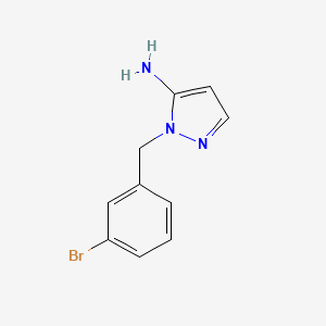 molecular formula C10H10BrN3 B2617492 1-(3-Bromobenzyl)-1H-pyrazol-5-amine CAS No. 1052569-75-1