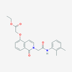 molecular formula C23H24N2O5 B2617516 ethyl 2-[(2-{[(2,3-dimethylphenyl)carbamoyl]methyl}-1-oxo-1,2-dihydroisoquinolin-5-yl)oxy]acetate CAS No. 868223-86-3