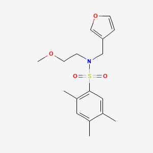 molecular formula C17H23NO4S B2617533 N-(furan-3-ylmethyl)-N-(2-methoxyethyl)-2,4,5-trimethylbenzenesulfonamide CAS No. 1421498-89-6
