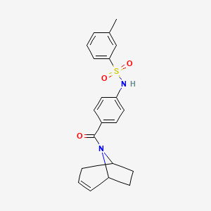 B2617561 N-(4-((1R,5S)-8-azabicyclo[3.2.1]oct-2-ene-8-carbonyl)phenyl)-3-methylbenzenesulfonamide CAS No. 1797875-01-4
