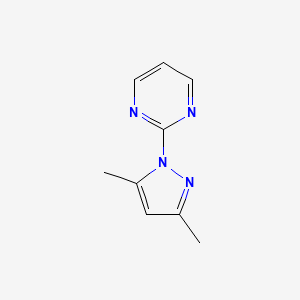 molecular formula C9H10N4 B2617562 2-(3,5-dimethyl-1H-pyrazol-1-yl)pyrimidine CAS No. 90558-55-7