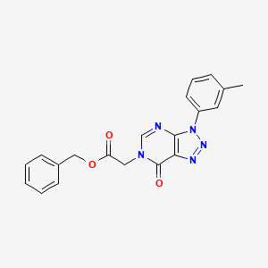 molecular formula C20H17N5O3 B2617573 benzyl 2-[3-(3-methylphenyl)-7-oxo-3H,6H,7H-[1,2,3]triazolo[4,5-d]pyrimidin-6-yl]acetate CAS No. 893938-00-6