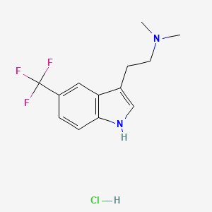 molecular formula C13H16ClF3N2 B2617578 dimethyl({2-[5-(trifluoromethyl)-1H-indol-3-yl]ethyl})aminehydrochloride CAS No. 2418713-32-1