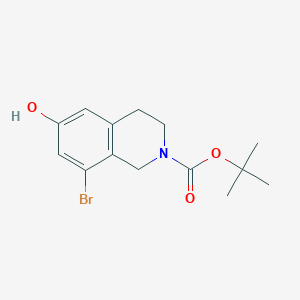 molecular formula C14H18BrNO3 B2617585 tert-Butyl 8-bromo-6-hydroxy-3,4-dihydroisoquinoline-2(1H)-carboxylate CAS No. 1579518-76-5