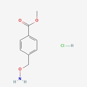 molecular formula C9H12ClNO3 B2617593 Methyl 4-[(aminooxy)methyl]benzenecarboxylate hydrochloride CAS No. 78254-50-9