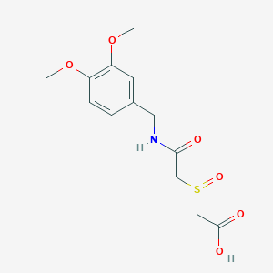 2-((2-((3,4-Dimethoxybenzyl)amino)-2-oxoethyl)sulfinyl)acetic acid