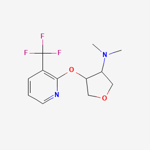 N,N-Dimethyl-4-((3-(trifluoromethyl)pyridin-2-yl)oxy)tetrahydrofuran-3-amine