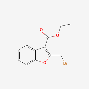 molecular formula C12H11BrO3 B2617645 Ethyl 2-(bromomethyl)-1-benzofuran-3-carboxylate CAS No. 1221725-86-5