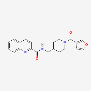 N-((1-(furan-3-carbonyl)piperidin-4-yl)methyl)quinoline-2-carboxamide