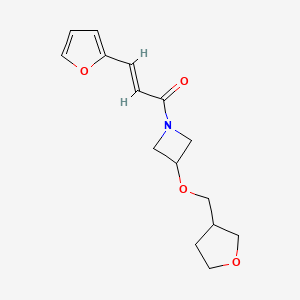 (E)-3-(furan-2-yl)-1-(3-((tetrahydrofuran-3-yl)methoxy)azetidin-1-yl)prop-2-en-1-one