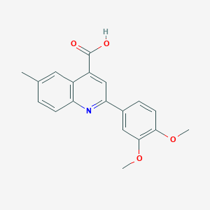 2-(3,4-Dimethoxyphenyl)-6-methylquinoline-4-carboxylic acid