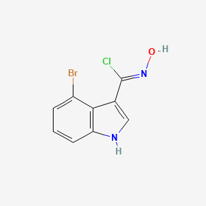 (3Z)-4-Bromo-N-hydroxy-1H-indole-3-carboximidoyl chloride