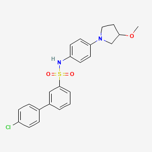 4'-chloro-N-(4-(3-methoxypyrrolidin-1-yl)phenyl)-[1,1'-biphenyl]-3-sulfonamide