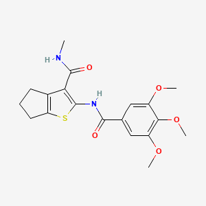 molecular formula C19H22N2O5S B2617673 N-methyl-2-(3,4,5-trimethoxybenzamido)-4H,5H,6H-cyclopenta[b]thiophene-3-carboxamide CAS No. 893093-91-9