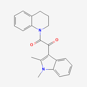 molecular formula C21H20N2O2 B2617678 1-(1,2-dimethyl-1H-indol-3-yl)-2-(1,2,3,4-tetrahydroquinolin-1-yl)ethane-1,2-dione CAS No. 862831-32-1