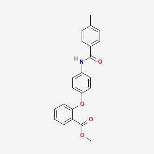 molecular formula C22H19NO4 B2617705 methyl 2-[4-(4-methylbenzamido)phenoxy]benzoate CAS No. 866020-22-6