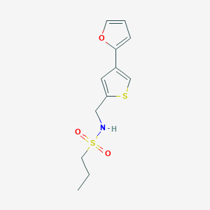 B2617725 N-[[4-(Furan-2-yl)thiophen-2-yl]methyl]propane-1-sulfonamide CAS No. 2379994-06-4