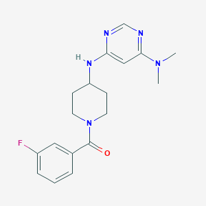 molecular formula C18H22FN5O B2617807 N6-[1-(3-fluorobenzoyl)piperidin-4-yl]-N4,N4-dimethylpyrimidine-4,6-diamine CAS No. 2415531-59-6